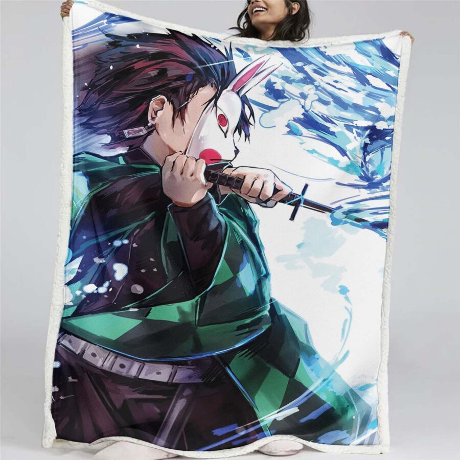 Tanjiro Kamado Demon Slayer 02 Decke - Fleecedecke