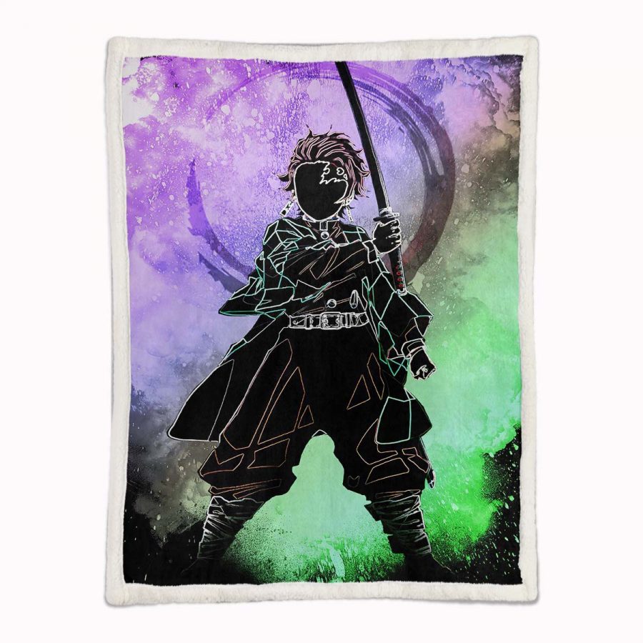 Tanjiro Kamado Demon Slayer 04 Decke - Fleecedecke – Bild 2