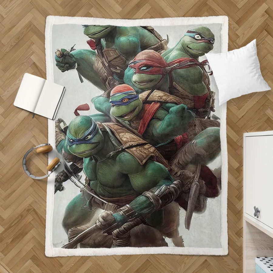 Teenage Mutant Ninja Turtles Alle Charaktere 04 Decke - Fleecedecke – Bild 3