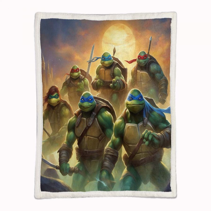 Teenage Mutant Ninja Turtles Alle Charaktere 06 Decke - Fleecedecke – Bild 2