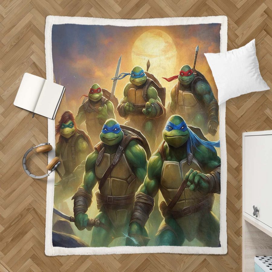 Teenage Mutant Ninja Turtles Alle Charaktere 06 Decke - Fleecedecke – Bild 3