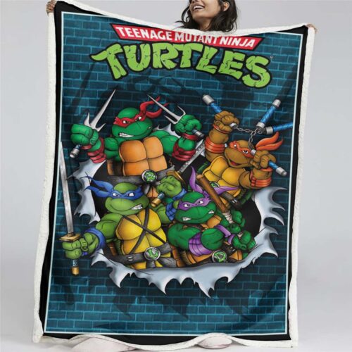 Teenage Mutant Ninja Turtles Alle Charaktere 08 Decke - Fleecedecke