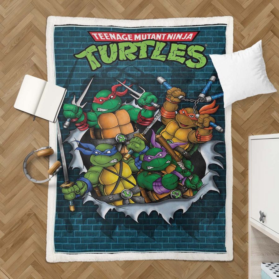 Teenage Mutant Ninja Turtles Alle Charaktere 08 Decke - Fleecedecke – Bild 3