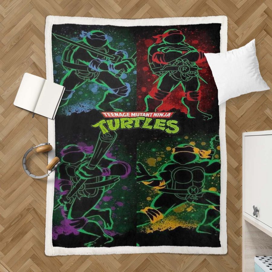 Teenage Mutant Ninja Turtles Alle Charaktere 09 Decke - Fleecedecke – Bild 3
