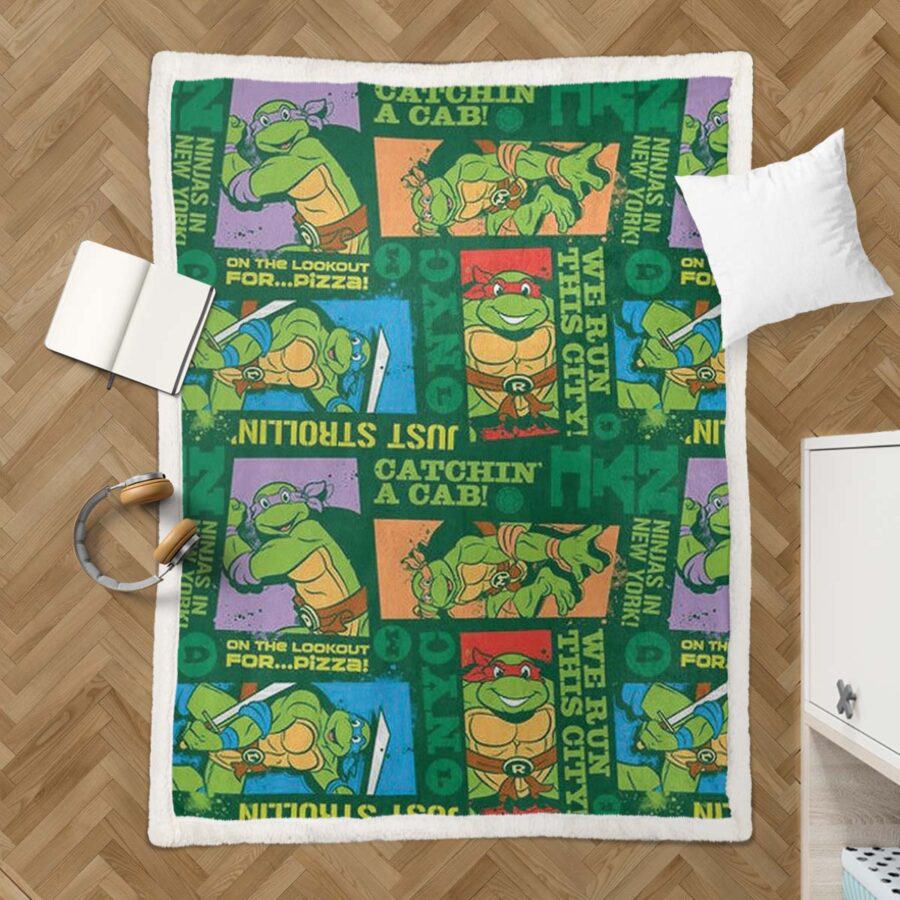 Teenage Mutant Ninja Turtles Alle Charaktere 11 Decke - Fleecedecke – Bild 3