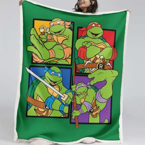 Teenage Mutant Ninja Turtles Alle Charaktere 13 Decke - Fleecedecke