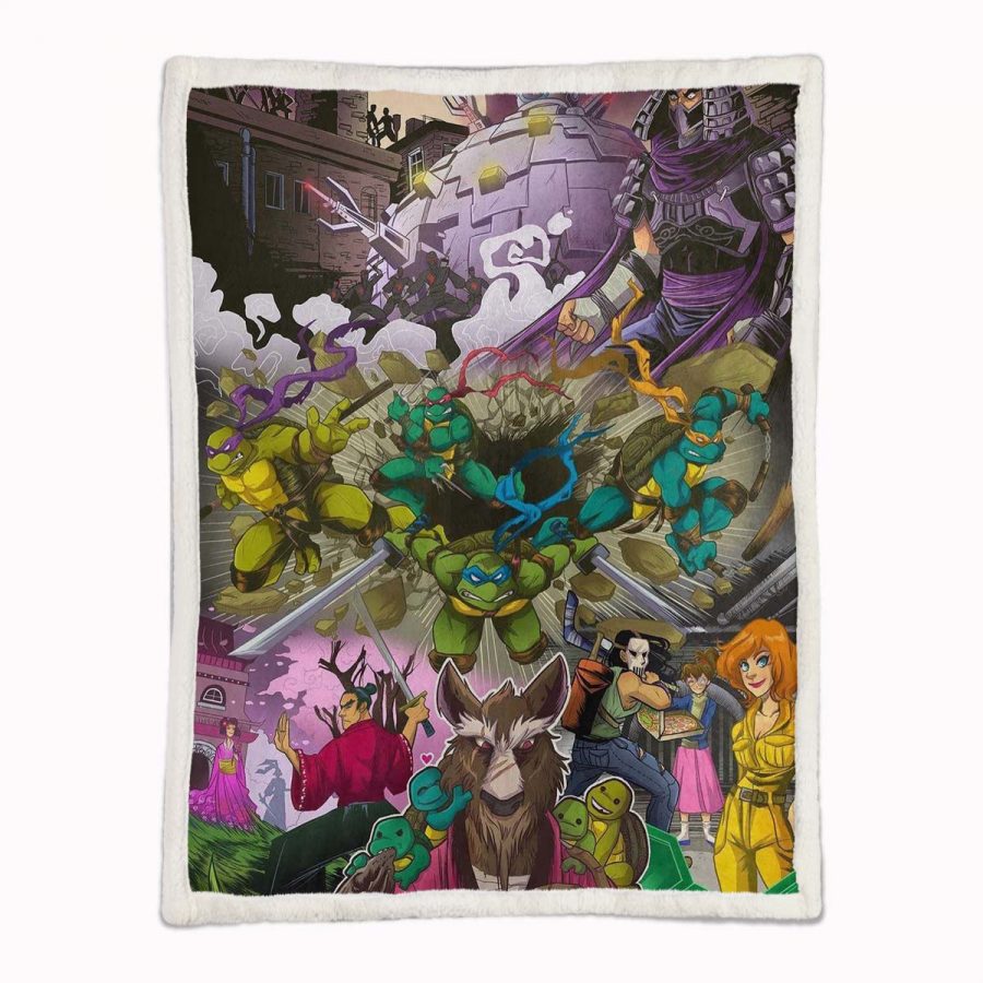 Teenage Mutant Ninja Turtles Alle Charaktere 17 Decke - Fleecedecke – Bild 2
