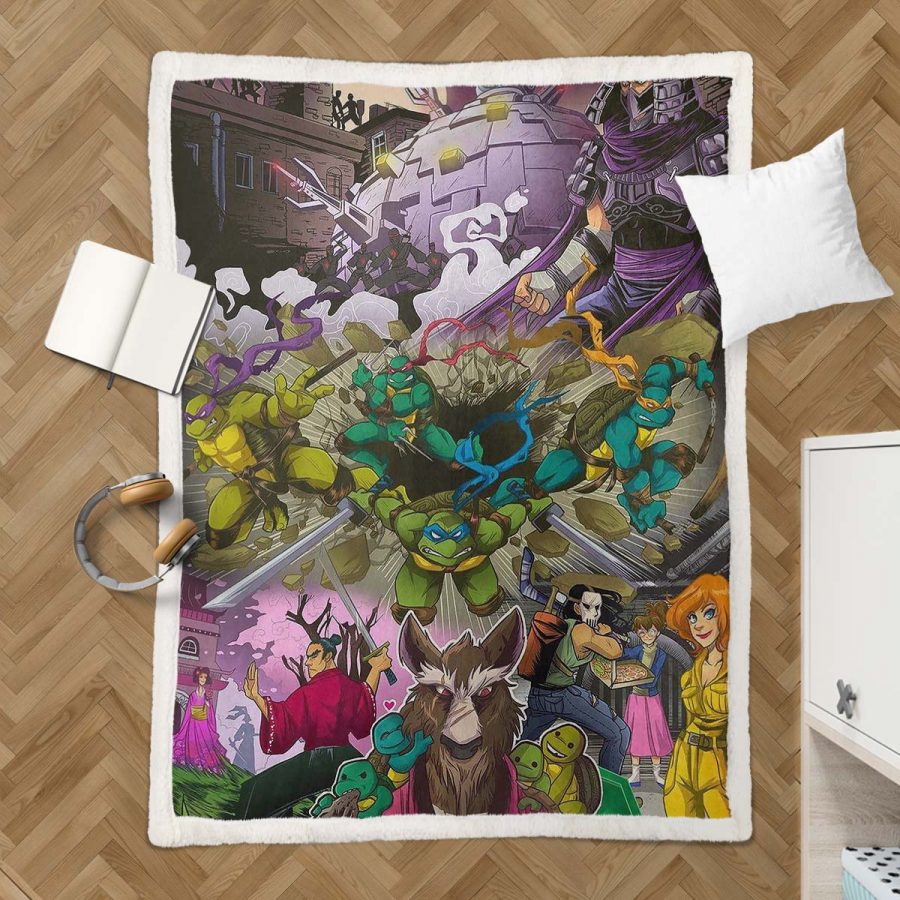 Teenage Mutant Ninja Turtles Alle Charaktere 17 Decke - Fleecedecke – Bild 3