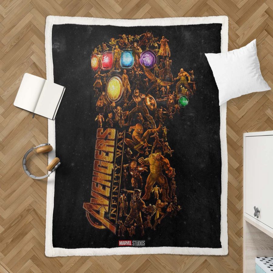 Thanos-Handschuh Decke - Fleecedecke – Bild 3