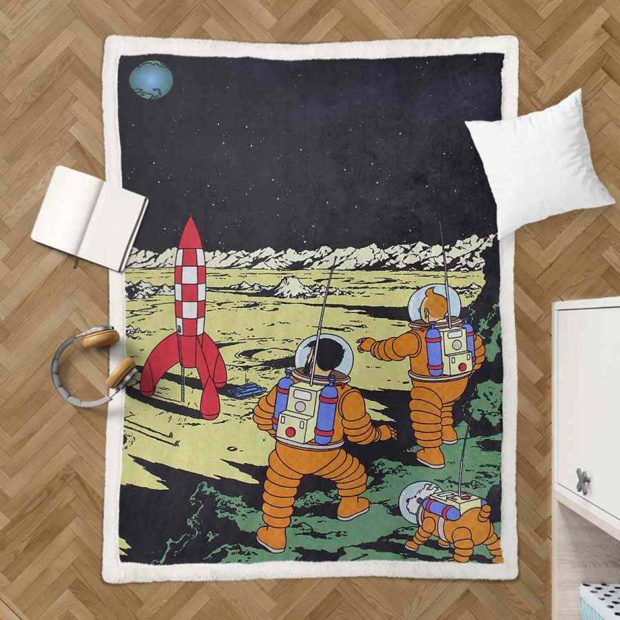 Die Abenteuer von Tim und Struppi Decke - Fleecedecke – Bild 3