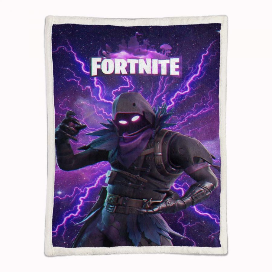 Der Rabe Fortnite Charakter 05 Decke - Fleecedecke – Bild 2