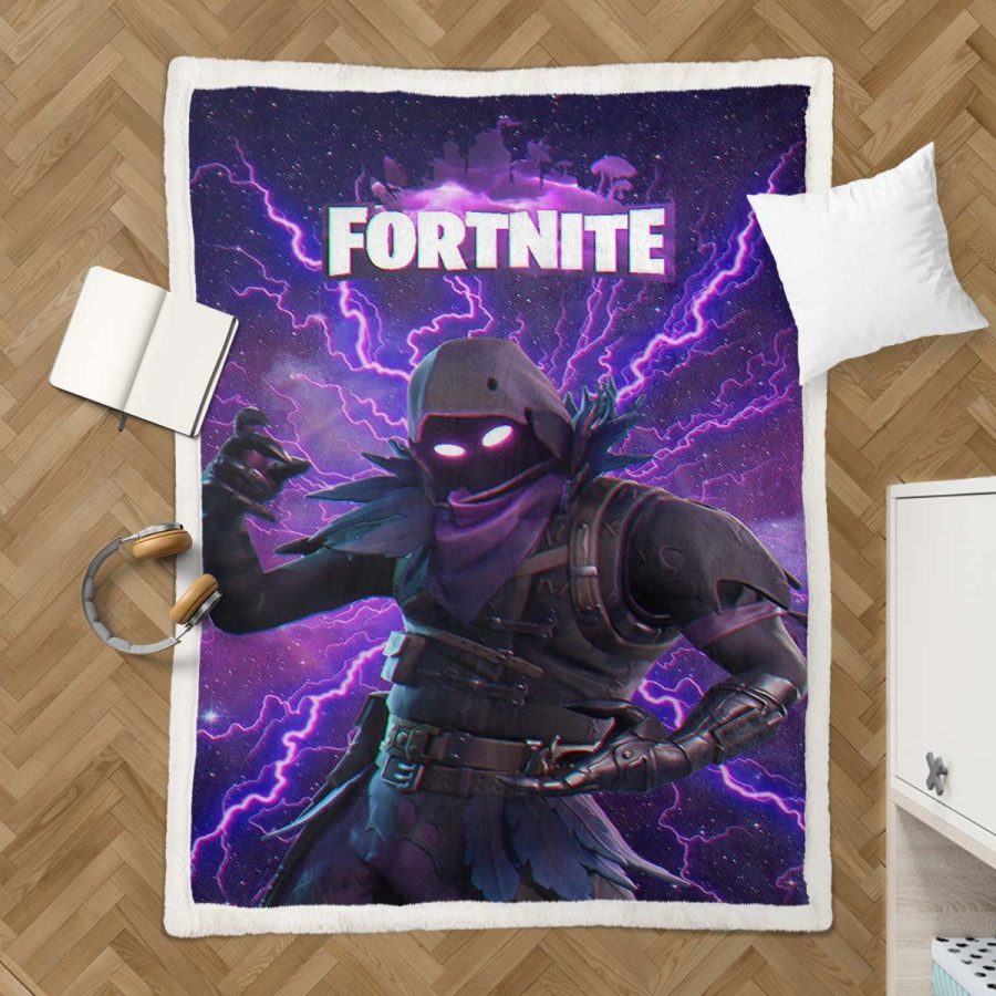 Der Rabe Fortnite Charakter 05 Decke - Fleecedecke – Bild 3