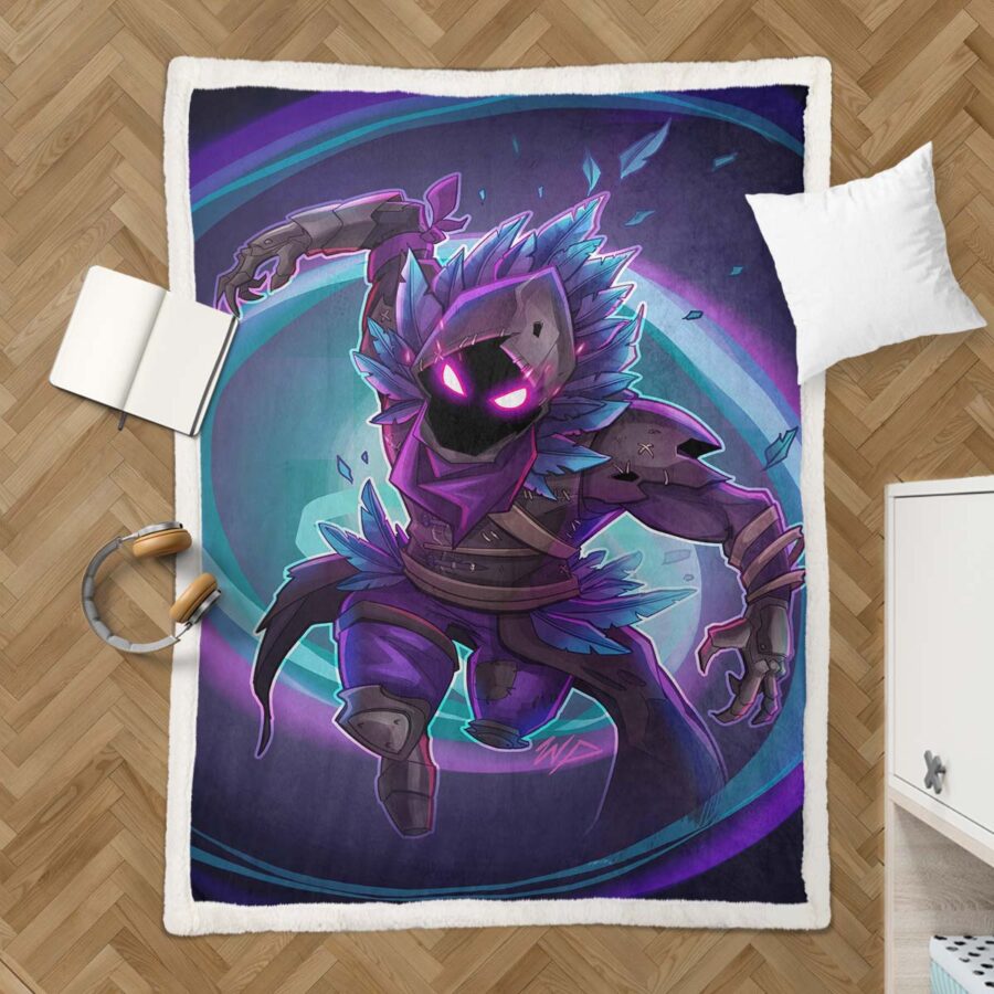 Der Rabe Fortnite Charakter 06 Decke - Fleecedecke – Bild 3