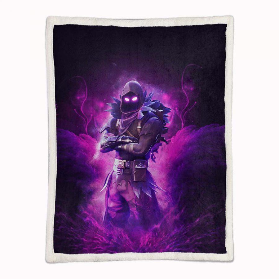 Der Rabe Fortnite Charakter 07 Decke - Fleecedecke – Bild 2