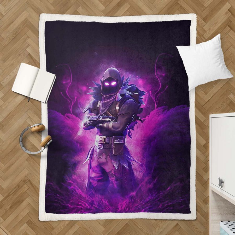 Der Rabe Fortnite Charakter 07 Decke - Fleecedecke – Bild 3