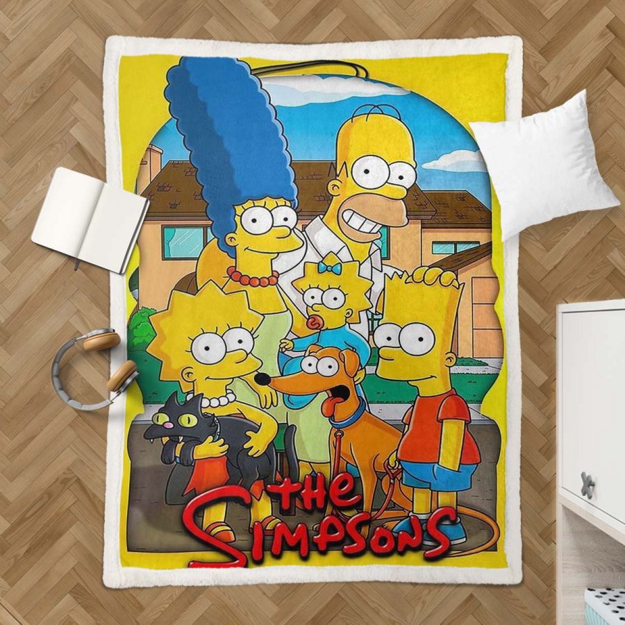 Die Simpsons Alle Charaktere 03 Decke - Fleecedecke – Bild 3