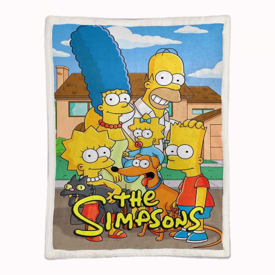Die Simpsons Alle Charaktere 04 Decke - Fleecedecke – Bild 2