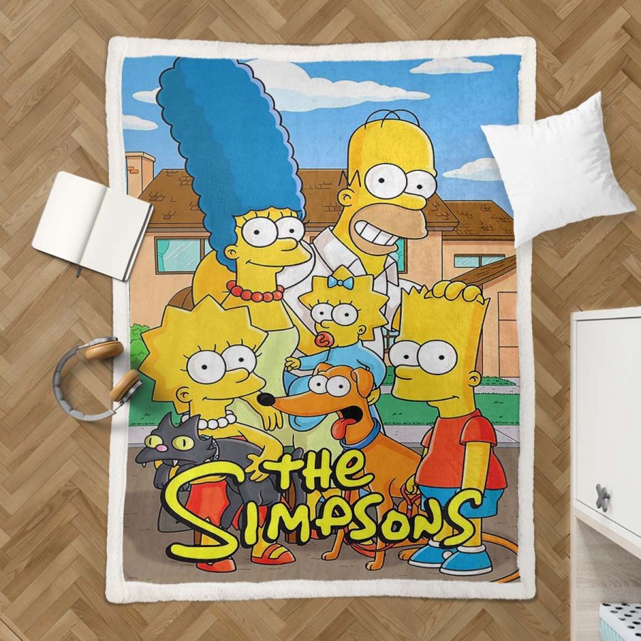 Die Simpsons Alle Charaktere 04 Decke - Fleecedecke – Bild 3