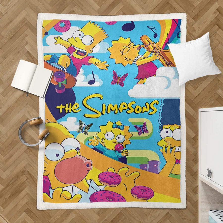 Die Simpsons Alle Charaktere 05 Decke - Fleecedecke – Bild 3