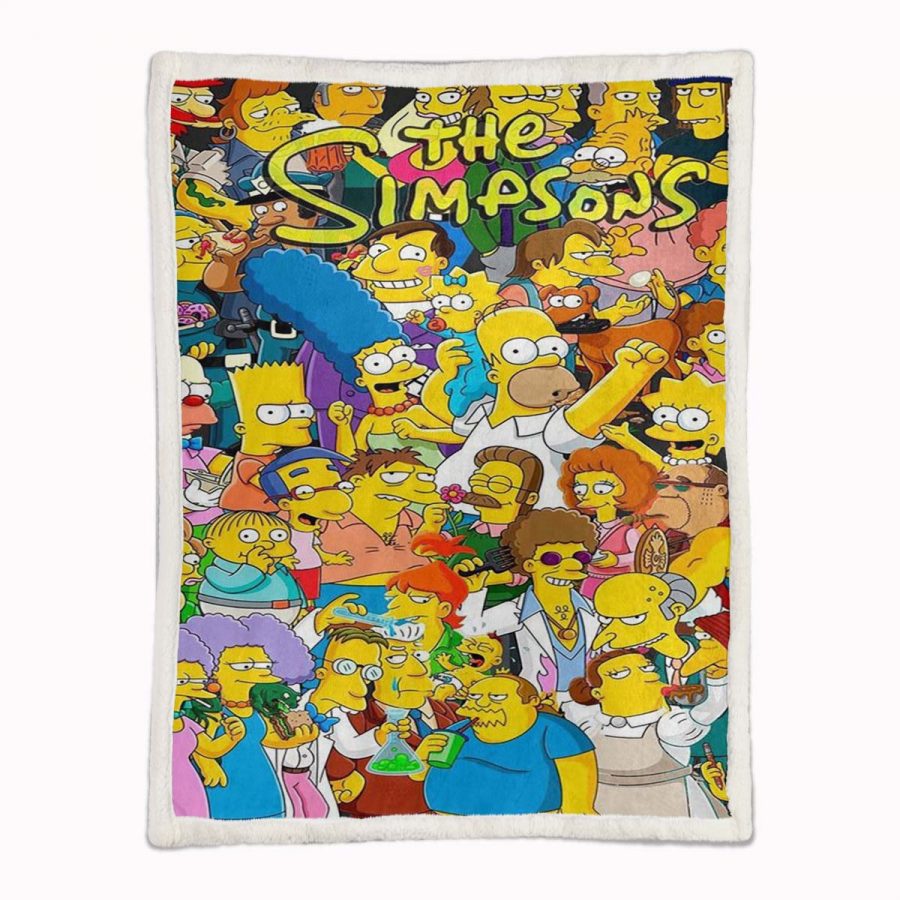 Die Simpsons Alle Charaktere 06 Decke - Fleecedecke – Bild 2