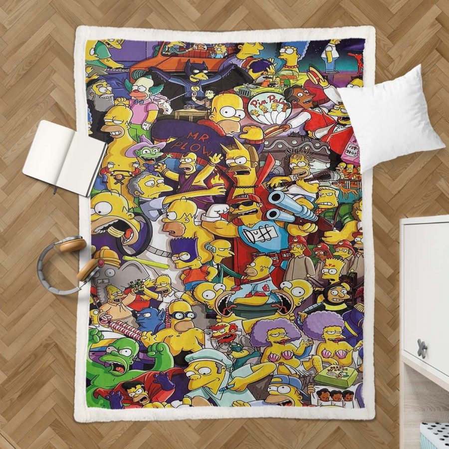 Die Simpsons Alle Charaktere 07 Decke - Fleecedecke – Bild 3
