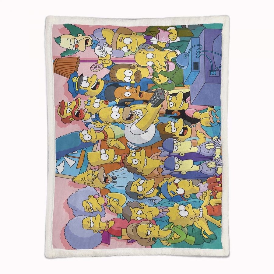 Die Simpsons Alle Charaktere 08 Decke - Fleecedecke – Bild 2