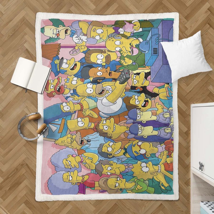 Die Simpsons Alle Charaktere 08 Decke - Fleecedecke – Bild 3