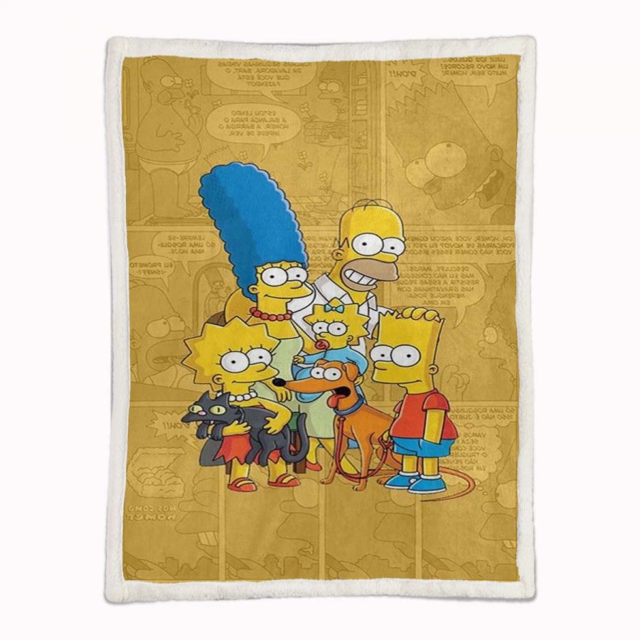 Die Simpsons Alle Charaktere 09 Decke - Fleecedecke – Bild 2