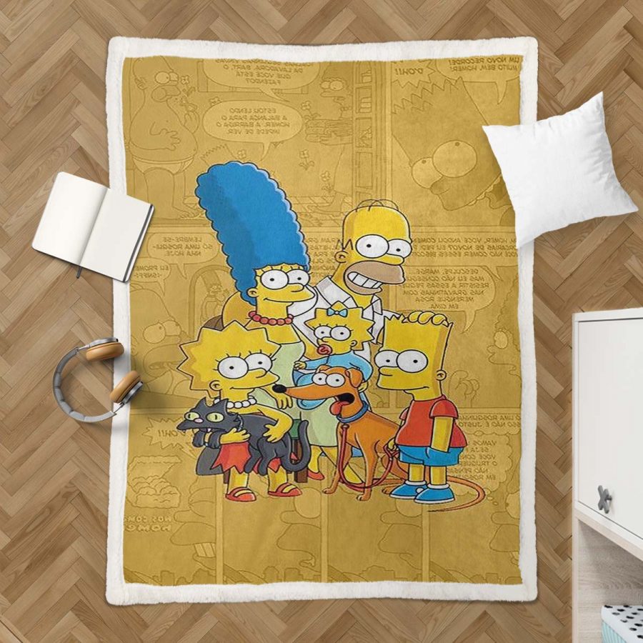 Die Simpsons Alle Charaktere 09 Decke - Fleecedecke – Bild 3