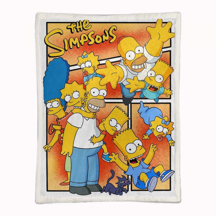 Die Simpsons Alle Charaktere Decke - Fleecedecke – Bild 2