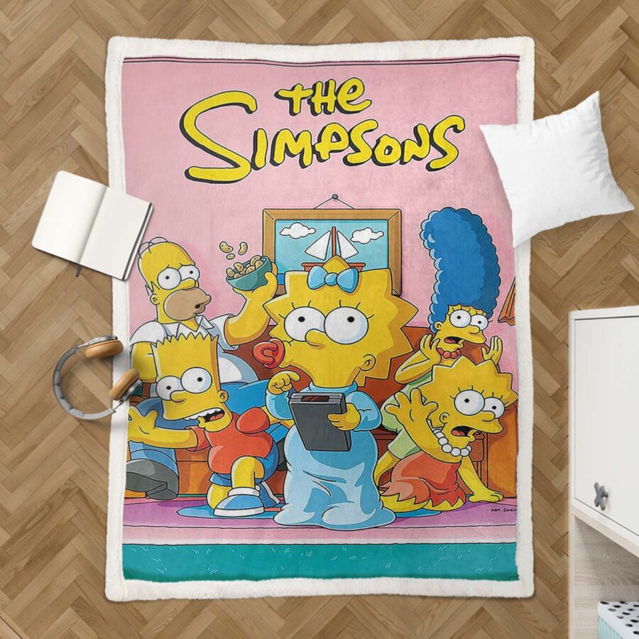 Die Simpsons Alle Charaktere 10 Decke - Fleecedecke – Bild 3