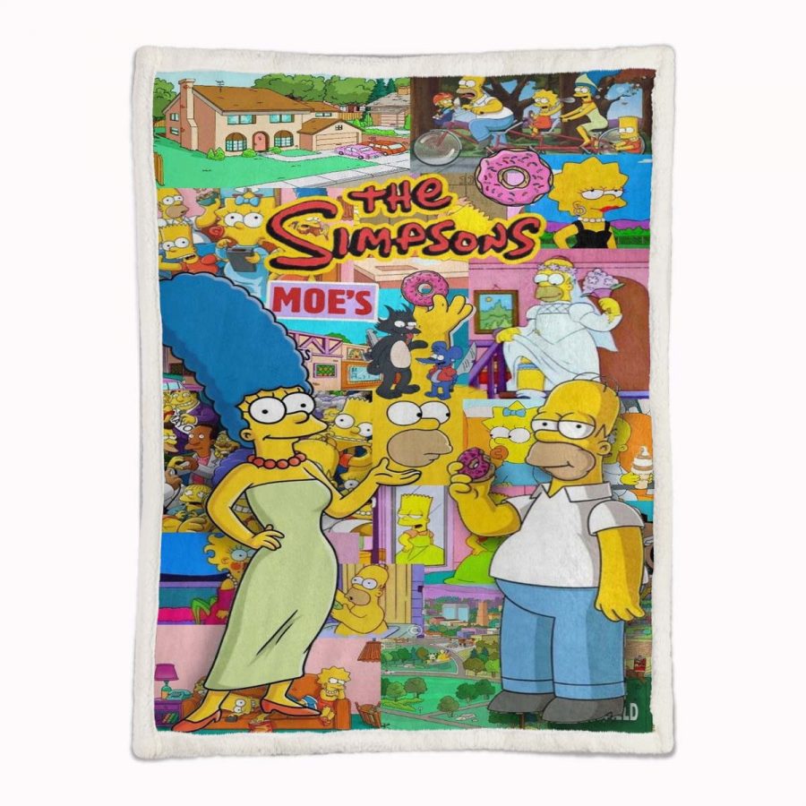 Die Simpsons Alle Charaktere 12 Decke - Fleecedecke – Bild 2