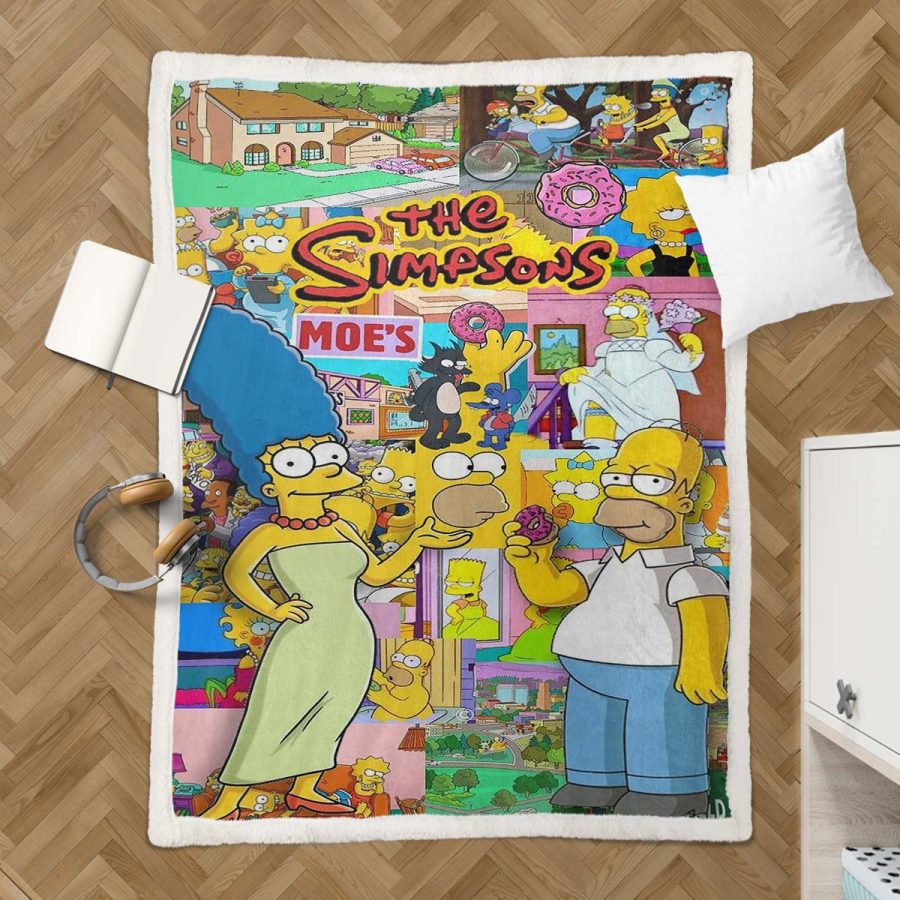 Die Simpsons Alle Charaktere 12 Decke - Fleecedecke – Bild 3