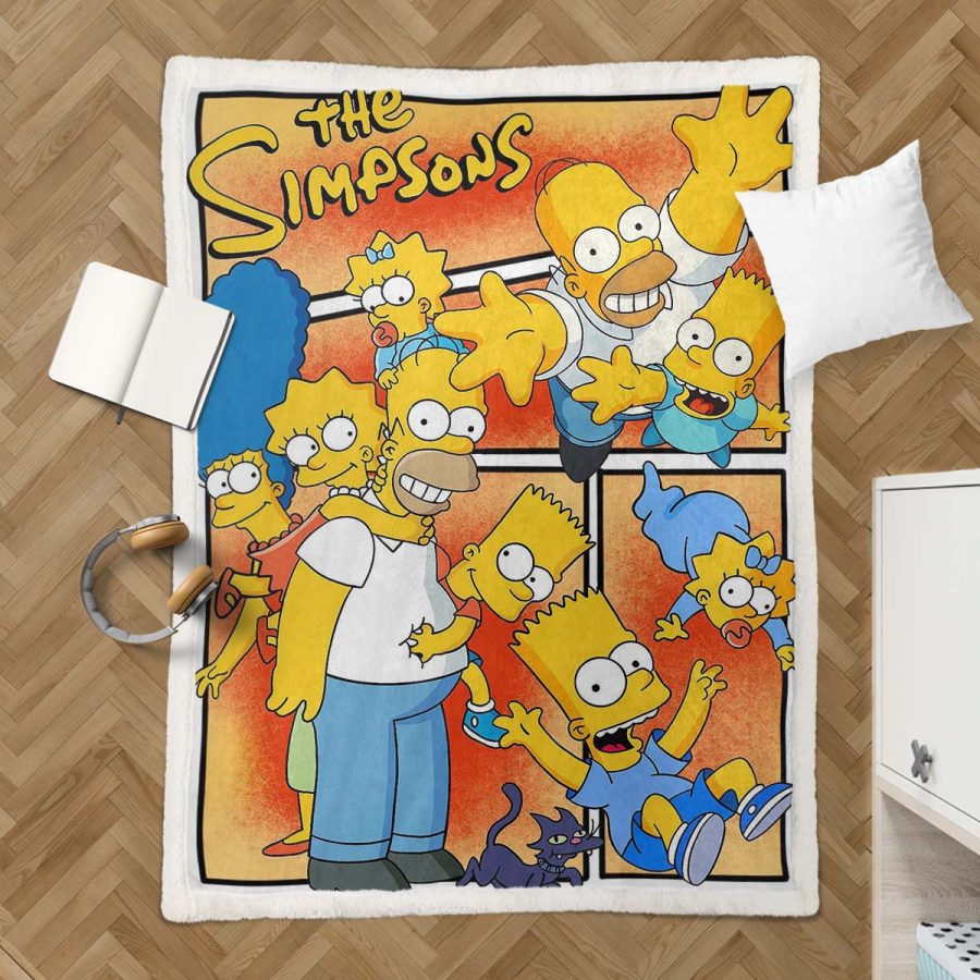 Die Simpsons Alle Charaktere Decke - Fleecedecke – Bild 3