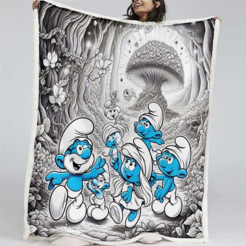 Die Schlümpfe 15 Decke - Fleecedecke