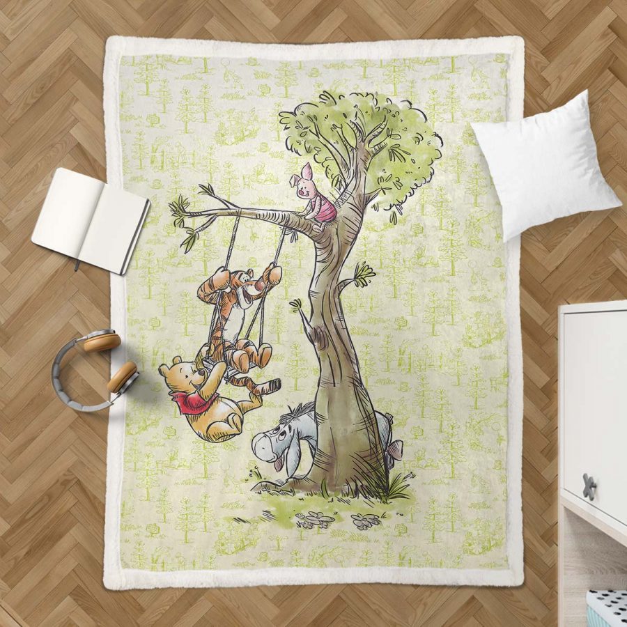 Winnie Pooh 04 Decke - Fleecedecke – Bild 3