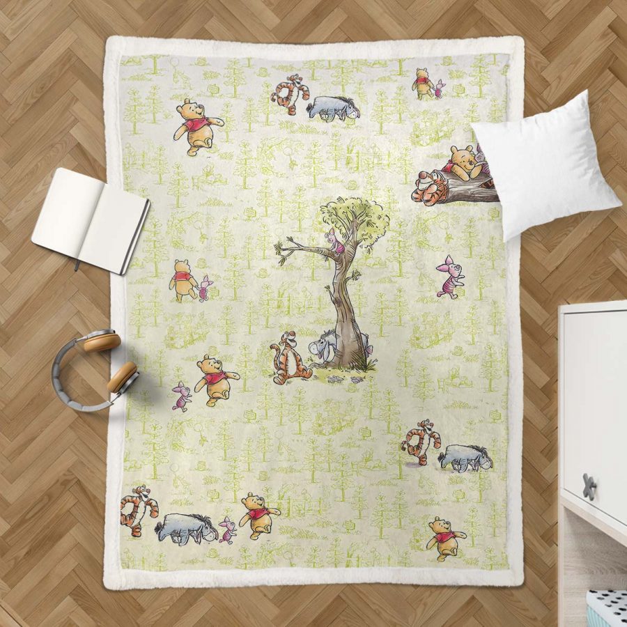 Winnie Pooh 05 Decke - Fleecedecke – Bild 3