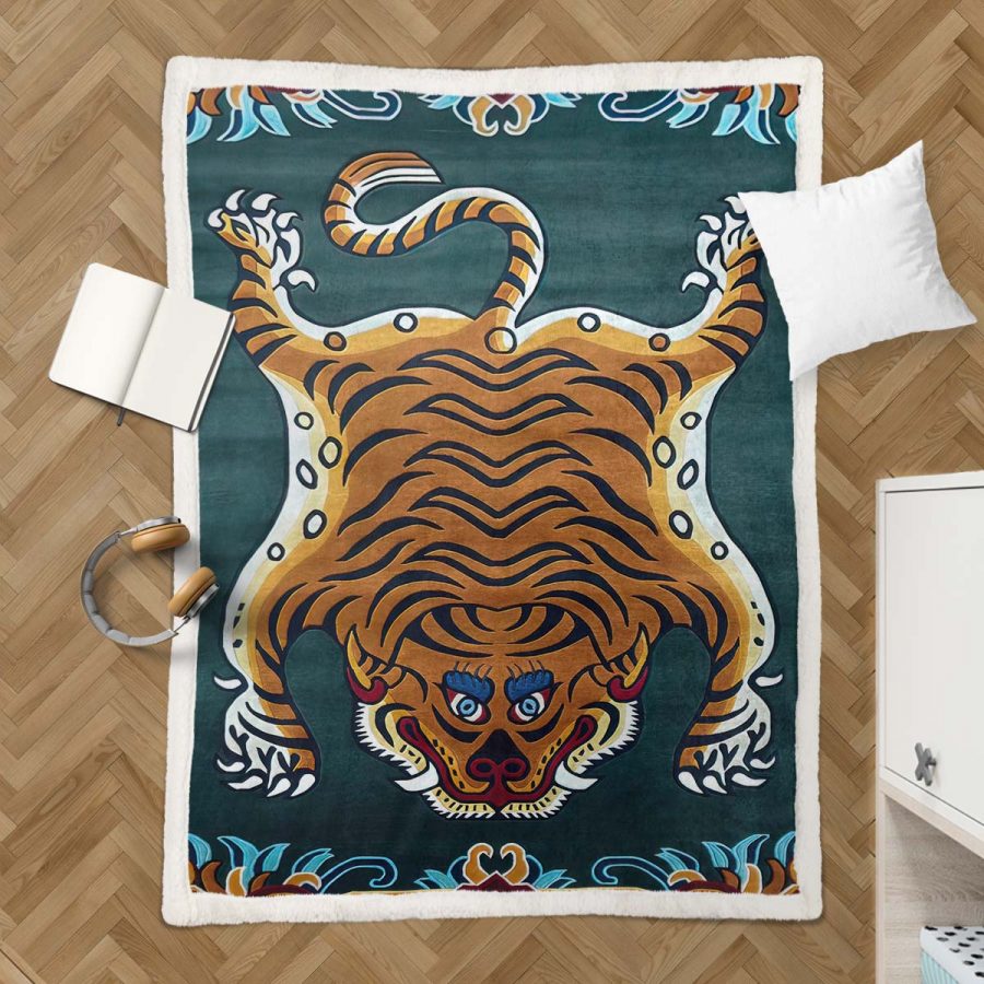 Tiger Trippy 1001 Decke - Fleecedecke – Bild 3