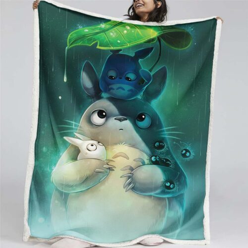 Totoro in Mein Nachbar Totoro 03 Decke - Fleecedecke