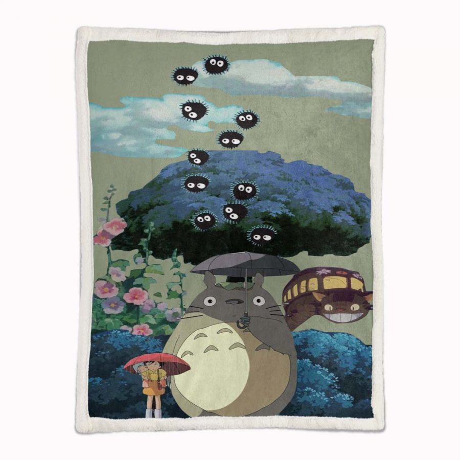 Totoro in Mein Nachbar Totoro und seine Freunde 04 Decke - Fleecedecke – Bild 2