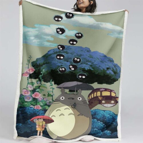 Totoro in Mein Nachbar Totoro und seine Freunde 04 Decke - Fleecedecke
