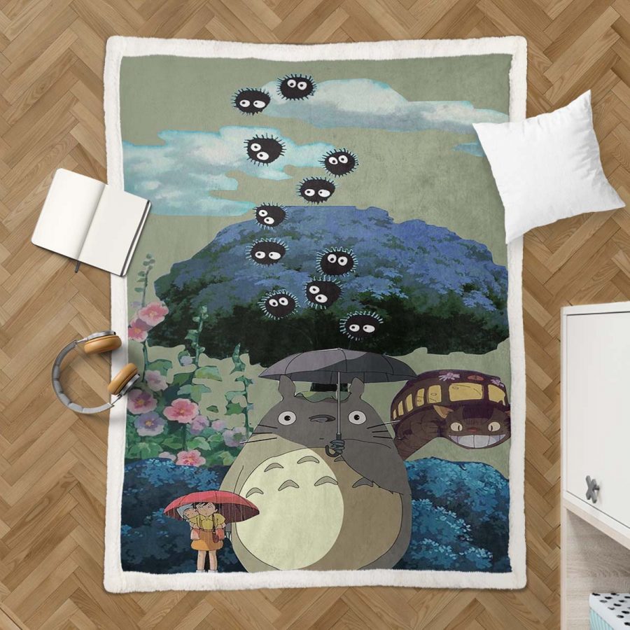 Totoro in Mein Nachbar Totoro und seine Freunde 04 Decke - Fleecedecke – Bild 3