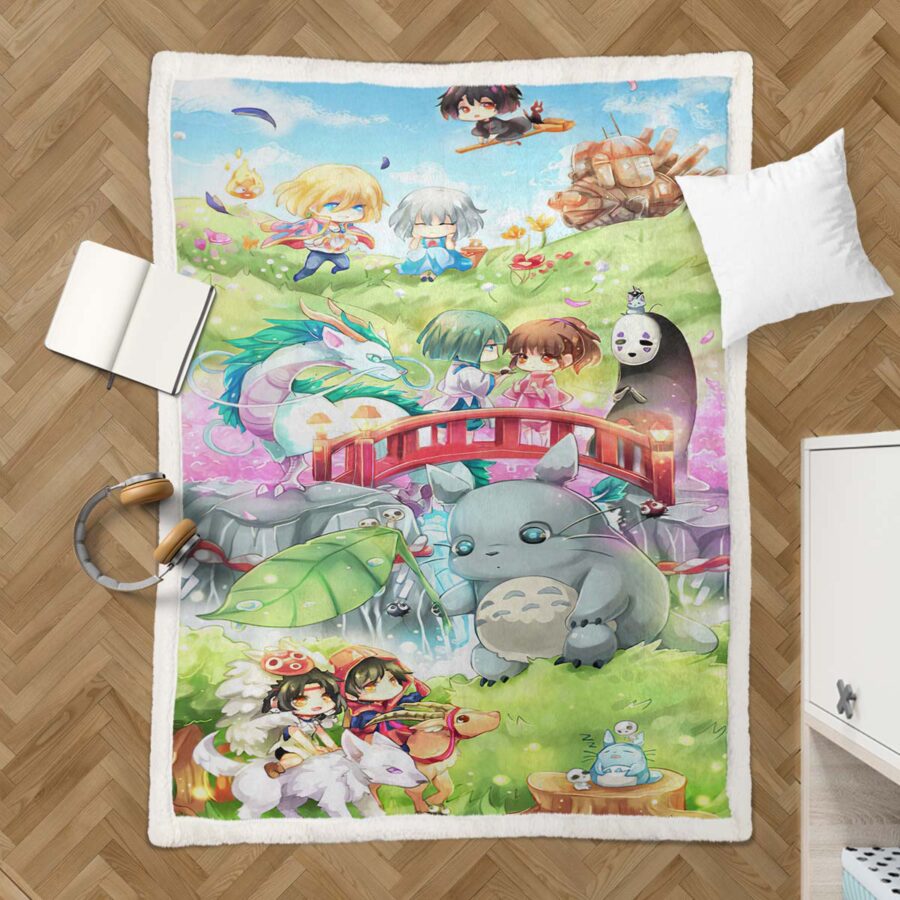 Totoro in Mein Nachbar Totoro und seine Freunde 07 Decke - Fleecedecke – Bild 3