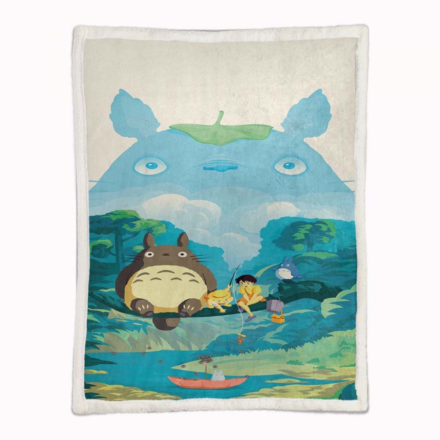 Totoro in Mein Nachbar Totoro und seine Freunde 09 Decke - Fleecedecke – Bild 2