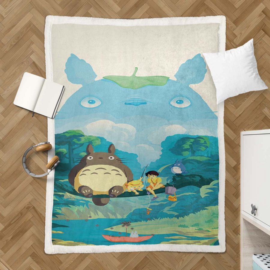 Totoro in Mein Nachbar Totoro und seine Freunde 09 Decke - Fleecedecke – Bild 3