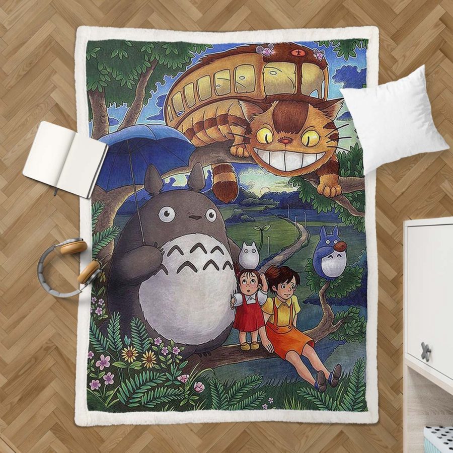 Totoro in Mein Nachbar Totoro und seine Freunde 16 Decke - Fleecedecke – Bild 3