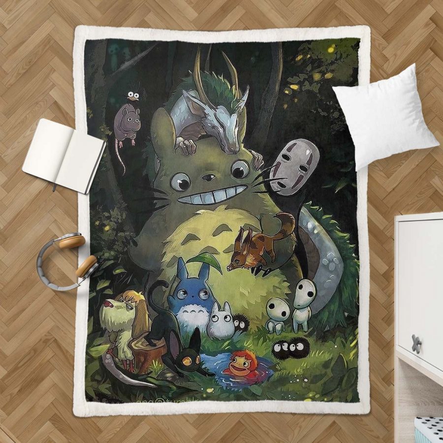 Totoro in Mein Nachbar Totoro und seine Freunde 17 Decke - Fleecedecke – Bild 3