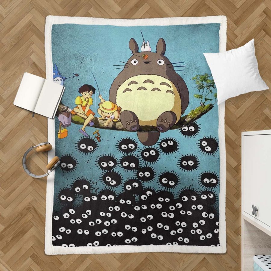 Totoro in Mein Nachbar Totoro und seine Freunde 18 Decke - Fleecedecke – Bild 3