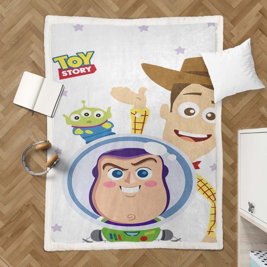 Toy Story - Buzz Lightyear - Woody 05 Decke - Fleecedecke – Bild 3