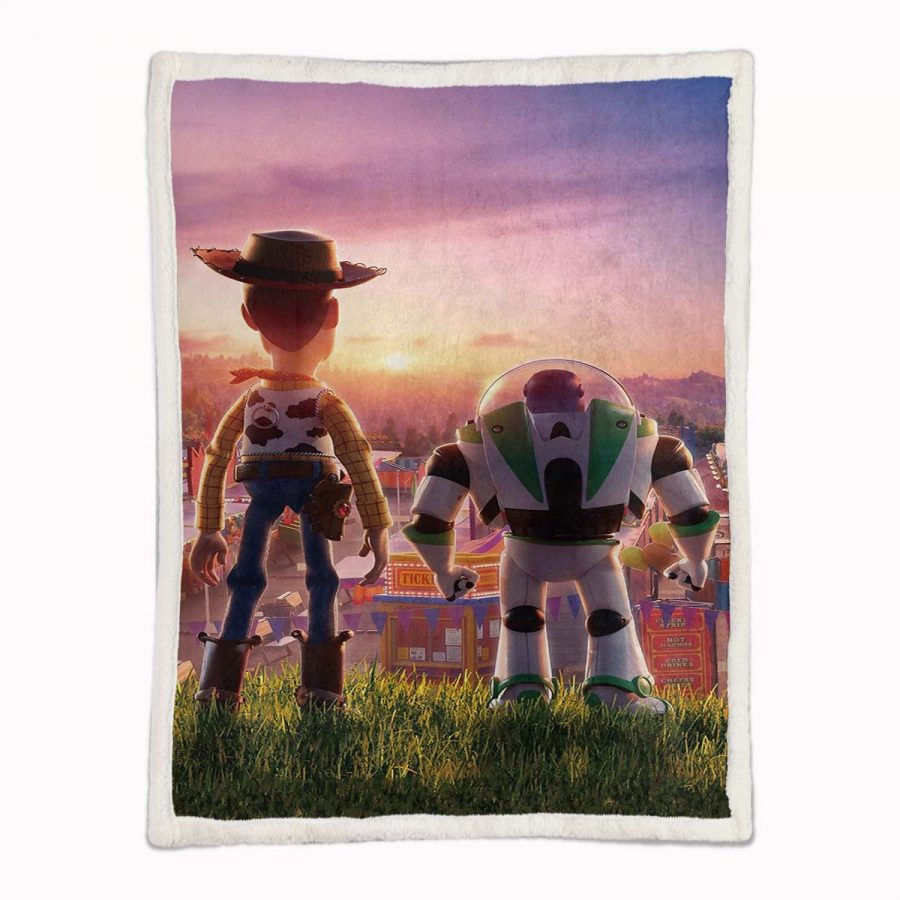 Toy Story - Buzz Lightyear - Woody 08 Decke - Fleecedecke – Bild 2
